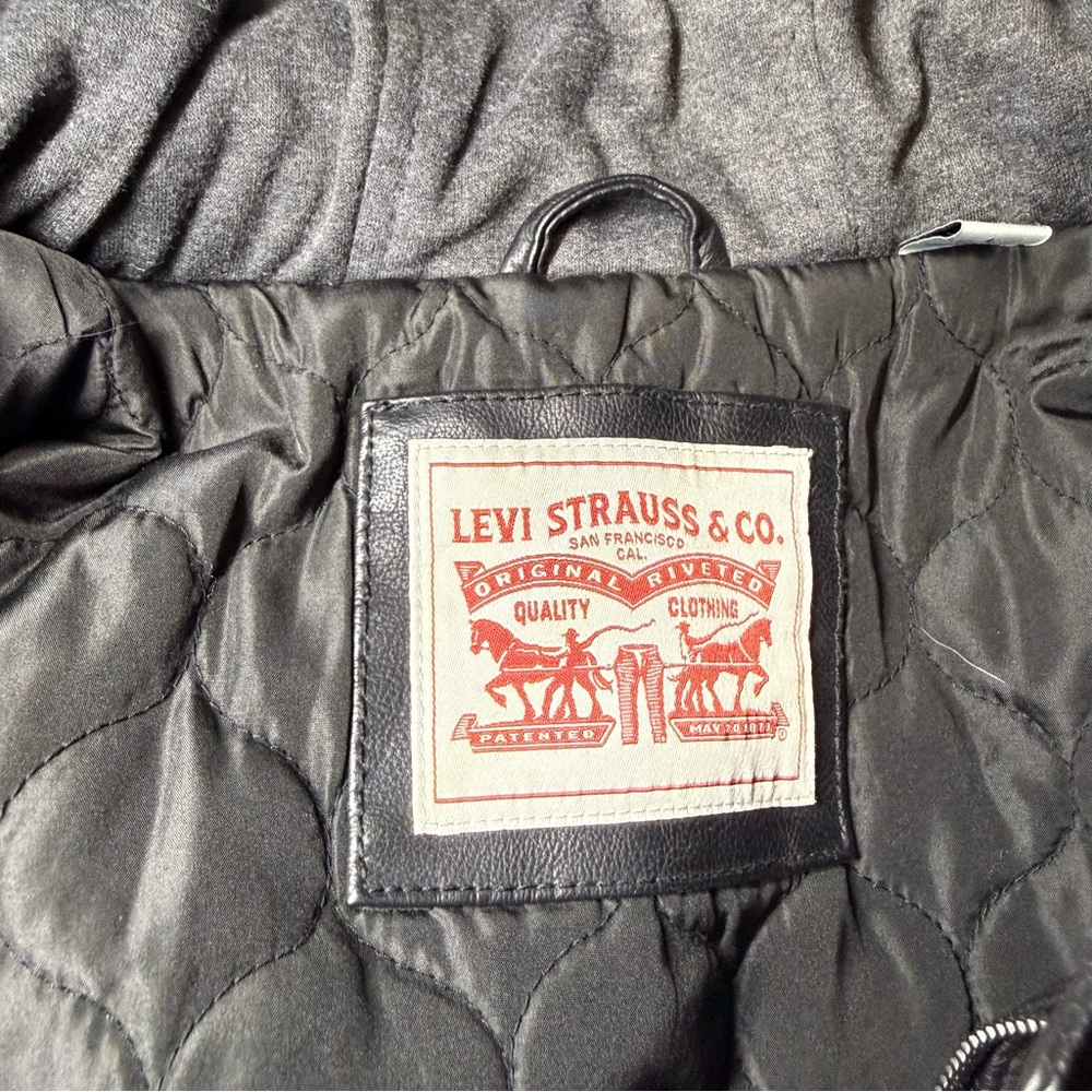 Levi's Black Men's Jersey Hood Racer Jacket - Picture 3 of 6